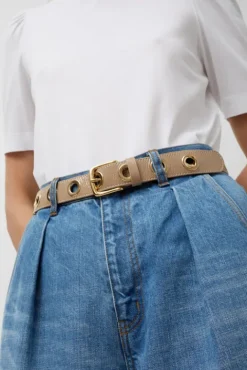 No.6 Store La Grande Keller Crispy Belt in Crispy Marron Beige