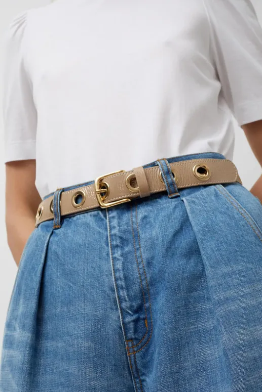 No.6 Store La Grande Keller Crispy Belt in Crispy Marron Beige