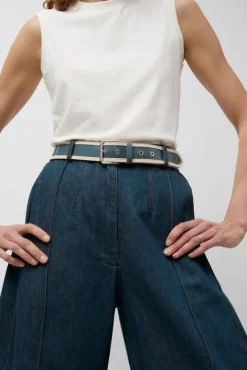 No.6 Store La Hydra Belt in Crispy Bleu Gris and Crema