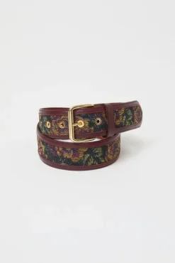 No.6 Store La Hydra Chic Belt in Kanin and Bordeaux