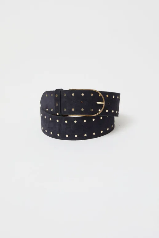 No.6 Store La Smala Velours Belt in Bleu Universe