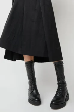 No.6 Store Lace Up Crepe Sole Boot in Nero