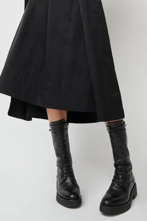 No.6 Store Lace Up Crepe Sole Boot in Nero