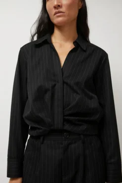 No.6 Store Lana Top in Midnight Pinstripe