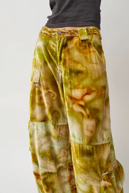 No.6 Store Lawn Cargo Pant in Sage Molten Floral
