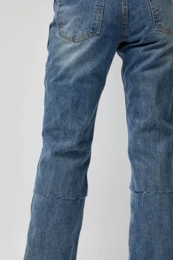 No.6 Store Layered Denim Jeans in Washed Blue