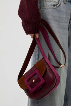 No.6 Store Le June Bi-Mat Bag in Bordeaux and Choco Camp and Cardinal