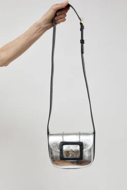 No.6 Store Le June Laminato Bag in Laminato Argent and Marine