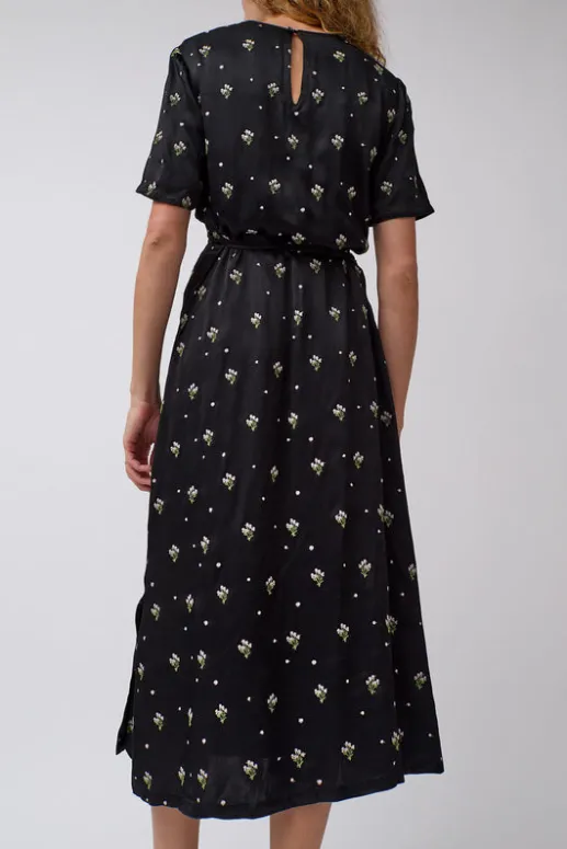 No.6 Store Lola Dress in Black Embroidered