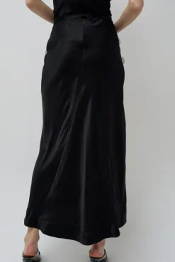 No.6 Store Long Sequin Skirt in Black