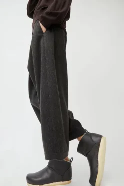 No.6 Store Low Shearling Clog Boot on Flat Bendable Base in Java