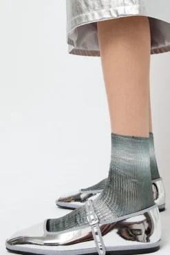 No.6 Store Luce Laminated Socks in Grey
