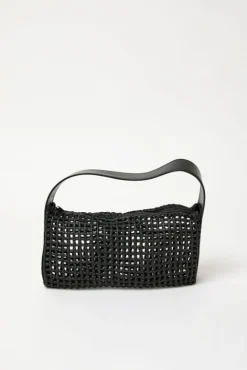 No.6 Store Macrame Mesh Bag in Black