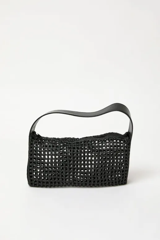 No.6 Store Macrame Mesh Bag in Black