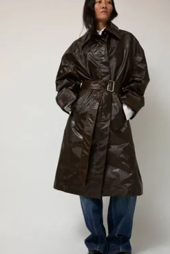 No.6 Store Manso Mackintosh Coat in Brown