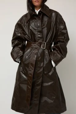 No.6 Store Manso Mackintosh Coat in Brown