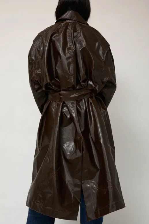 No.6 Store Manso Mackintosh Coat in Brown