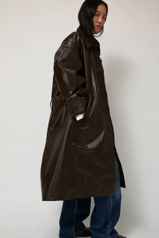 No.6 Store Manso Mackintosh Coat in Brown