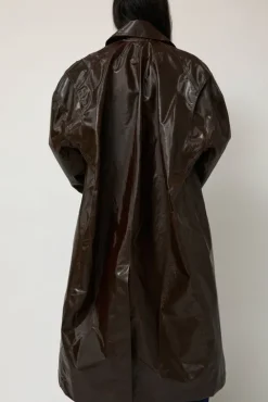 No.6 Store Manso Mackintosh Coat in Brown
