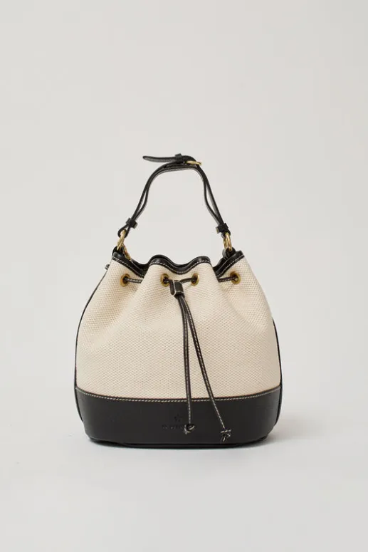 No.6 Store Marini Bucket Bag in Natural and Black