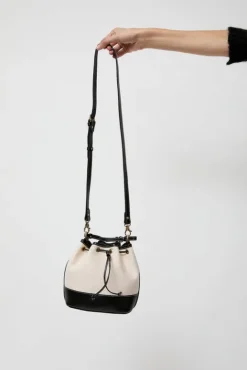 No.6 Store Marini Bucket Bag in Natural and Black