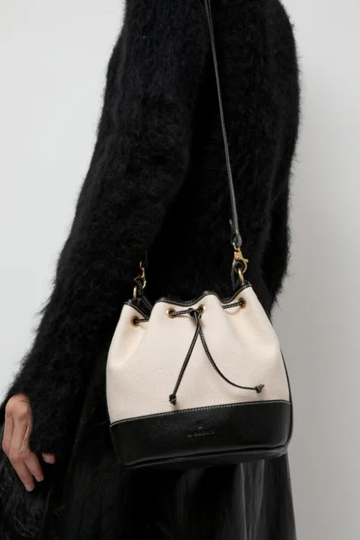 No.6 Store Marini Bucket Bag in Natural and Black