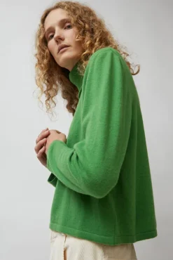 No.6 Store Merino Turtleneck Sweater in Herba