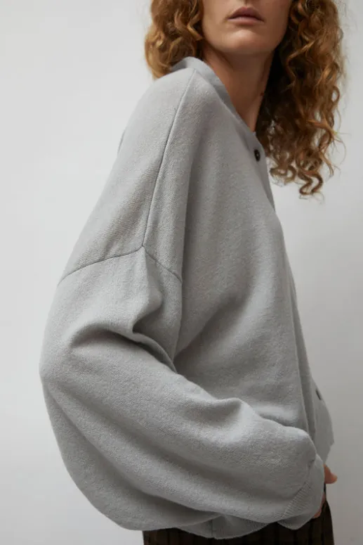 No.6 Store Merino Wool Cardigan in Pearl Grey