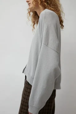 No.6 Store Merino Wool Cardigan in Pearl Grey