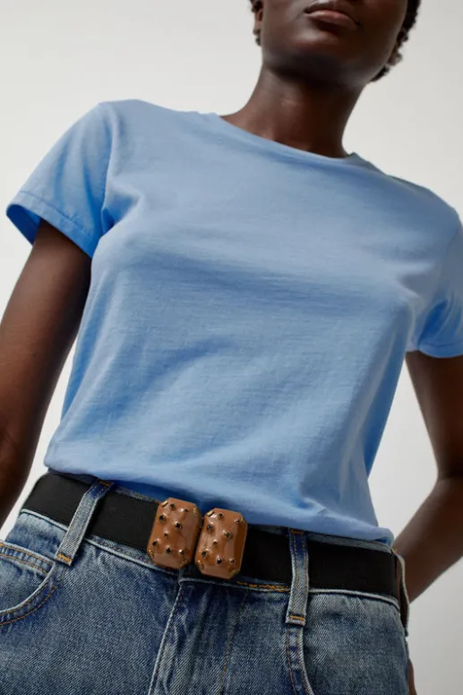 No.6 Store Micro Crystals Belt in Camel