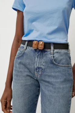 No.6 Store Micro Crystals Belt in Camel