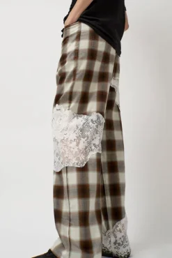 No.6 Store Mikaela Jean in Light Brown Plaid