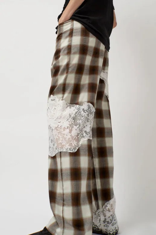 No.6 Store Mikaela Jean in Light Brown Plaid