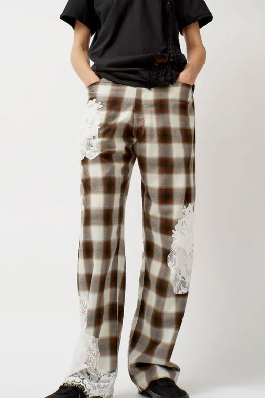 No.6 Store Mikaela Jean in Light Brown Plaid