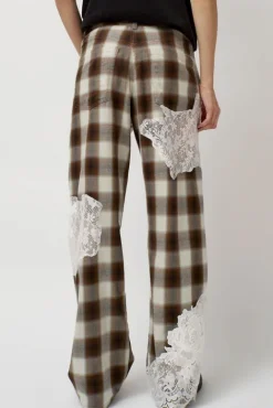 No.6 Store Mikaela Jean in Light Brown Plaid