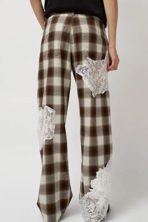 No.6 Store Mikaela Jean in Light Brown Plaid