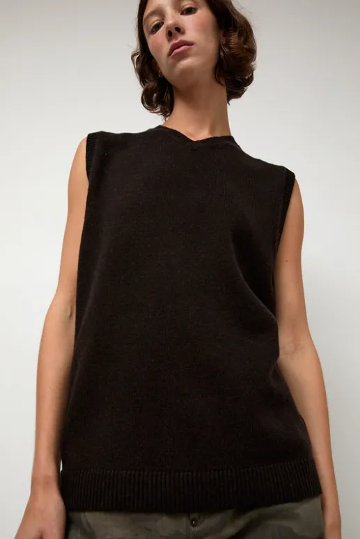 No.6 Store Milano Vest in Ebony