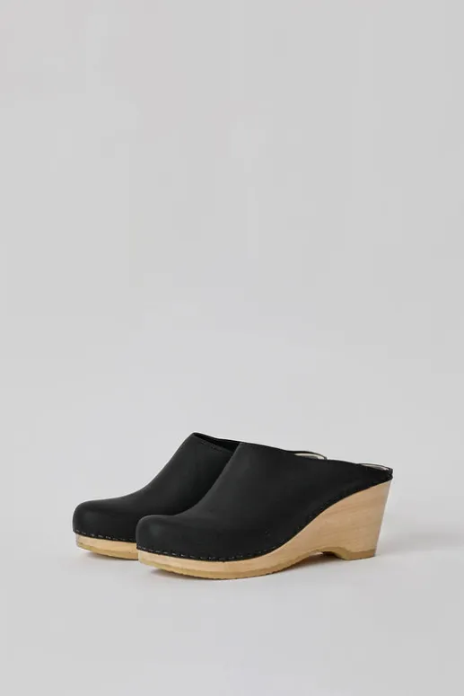 No.6 Store New School Clog on Wedge in Black