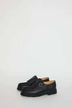 No.6 Store Nyons Shoe in Lisse Noir Poils Noir