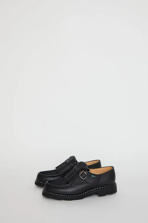 No.6 Store Nyons Shoe in Lisse Noir Poils Noir