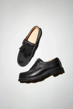 No.6 Store Nyons Shoe in Lisse Noir Poils Noir