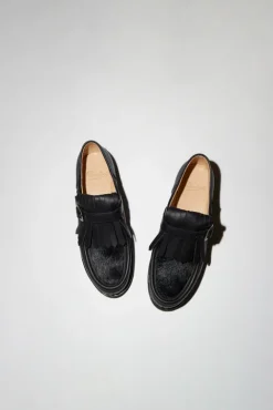 No.6 Store Nyons Shoe in Lisse Noir Poils Noir