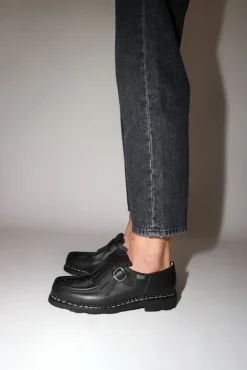 No.6 Store Nyons Shoe in Lisse Noir Poils Noir