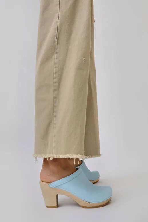 No.6 Store Old School Clog on High Heel in Light Blue