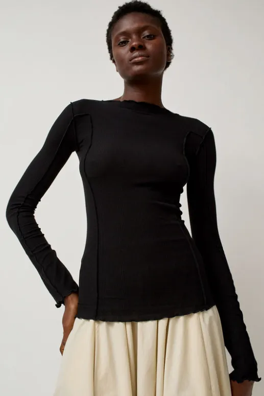 No.6 Store Omato Long Sleeve Top in Black