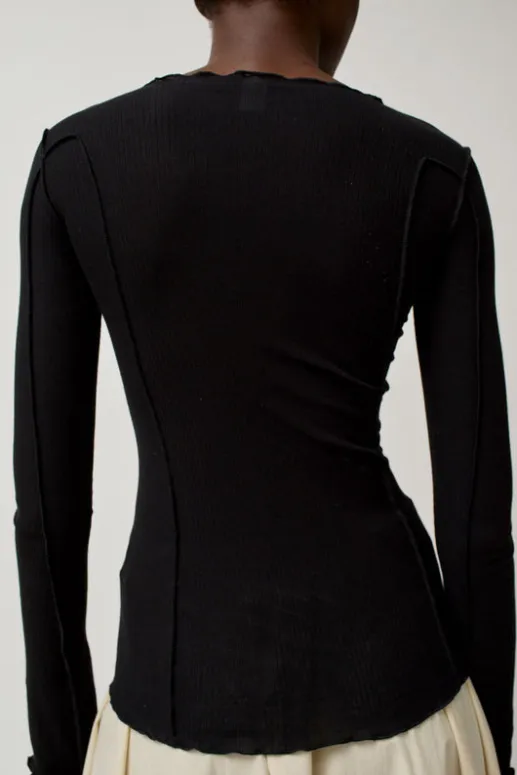 No.6 Store Omato Long Sleeve Top in Black