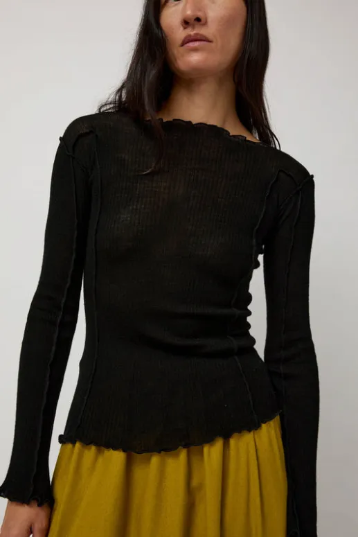 No.6 Store Omato Wool Long Sleeve in Black