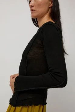 No.6 Store Omato Wool Long Sleeve in Black