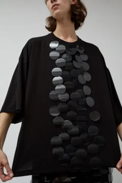 No.6 Store Oversized T-Shirt with Sequins in Black