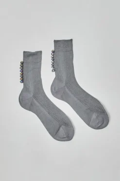 No.6 Store Oysters Socks in Argento